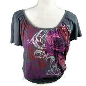 🔥4/$20 Nobo Floral Peasant Shirt Junior Small 3-5